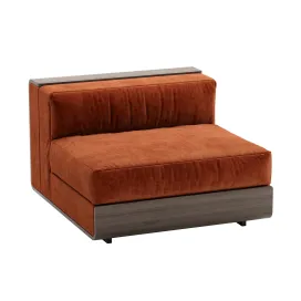 Acerbis life sectional velvet sofa